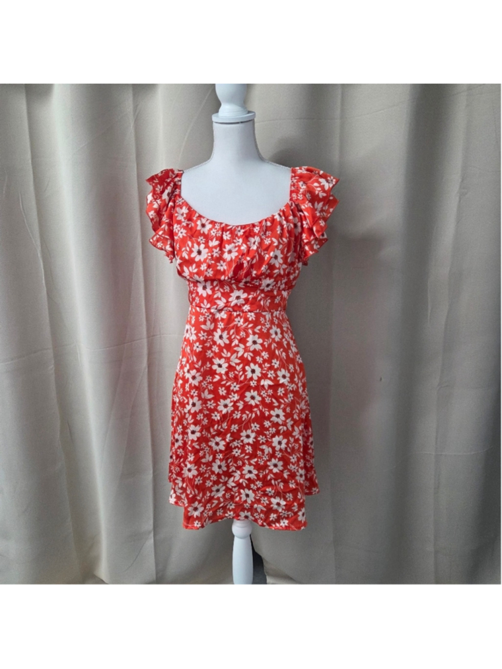 NWT Altar'd State Red Floral Midi Dress Summer Size XL - Picture 2 of 4